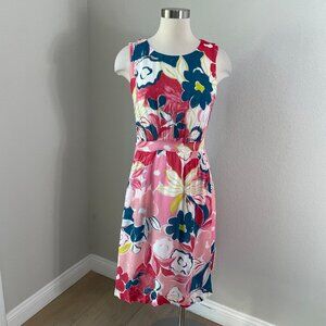 Modcloth Emily and Fin Womens Small Floral Lucy Dress in Pink Asilah Sleeveless